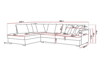 Rossita 4-sits Vänstervänd L-formad Djup Schäslongsoffa med Hel dyna i Bouclé - Beige - Möbler - Soffa - Divansoffa & schäslongsoffa - 4 sits soffa med divan