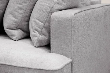 Rossita 4-sits Vänstervänd L-formad Djup Schäslongsoffa med Hel dyna i Chenille - Grå - Möbler - Soffa - Divansoffa & schäslongsoffa - 4 sits soffa med divan