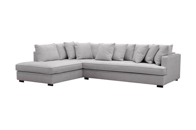 Rossita 4-sits Vänstervänd L-formad Djup Schäslongsoffa med Hel dyna i Chenille - Grå - Möbler - Soffa - Divansoffa & schäslongsoffa - 4 sits soffa med divan