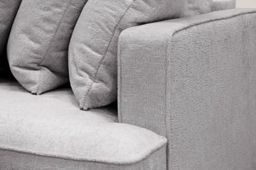 Rossita 4-sits Vänstervänd L-formad Djup Schäslongsoffa med Hel dyna i Chenille - Grå - Möbler - Soffa - Divansoffa & schäslongsoffa - 4 sits soffa med divan
