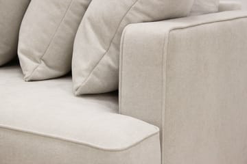 Rossita 4-sits Vänstervänd L-formad Djup Schäslongsoffa med Hel dyna i Tyg - Beige - Möbler - Soffa - Divansoffa & schäslongsoffa - 4 sits soffa med divan