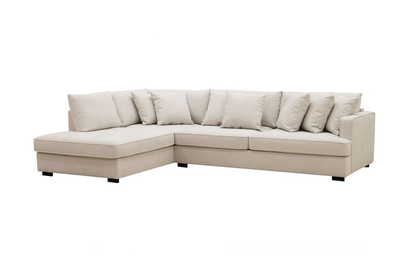 Rossita Djup 4-sits L Soffa med Schäslong Vänster - Ljus Beige - Möbler - Soffa - Divansoffa & schäslongsoffa - 4 sits soffa med divan