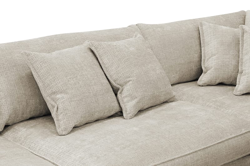 Rossita Lyx 4-sits Extra djup Soffa med Schäslong Höger - Beige Chenille - Möbler - Soffa - Divansoffa & schäslongsoffa - 4 sits soffa med divan