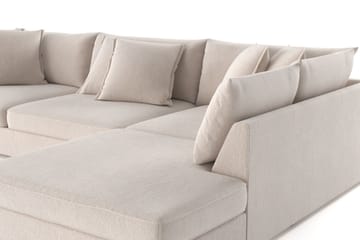 Rossita Lyx 4-sits Extra djup Soffa med Schäslong Höger - Beige Chenille - Möbler - Soffa - Divansoffa & schäslongsoffa - 4 sits soffa med divan