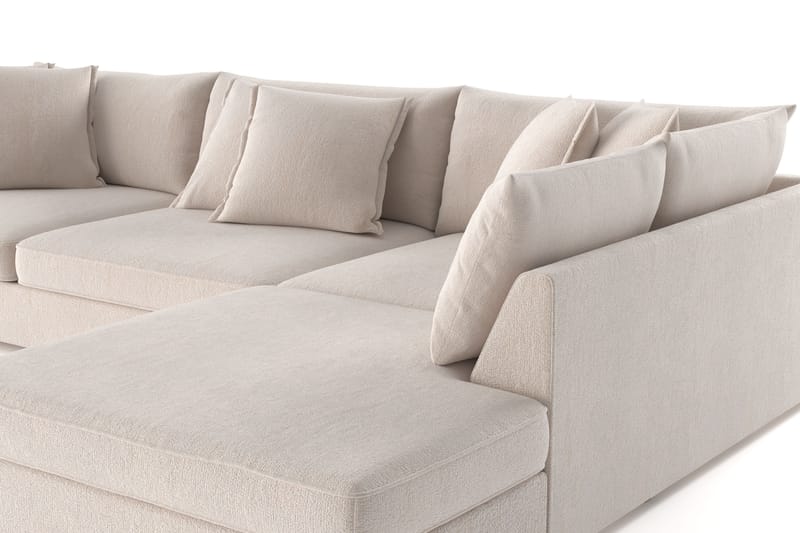Rossita Lyx 4-sits Extra djup Soffa med Schäslong Höger - Beige Chenille - Möbler - Soffa - Divansoffa & schäslongsoffa - 4 sits soffa med divan