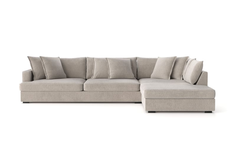 Rossita Lyx 4-sits Extra djup Soffa med Schäslong Höger - Beige Chenille - Möbler - Soffa - Divansoffa & schäslongsoffa - 4 sits soffa med divan