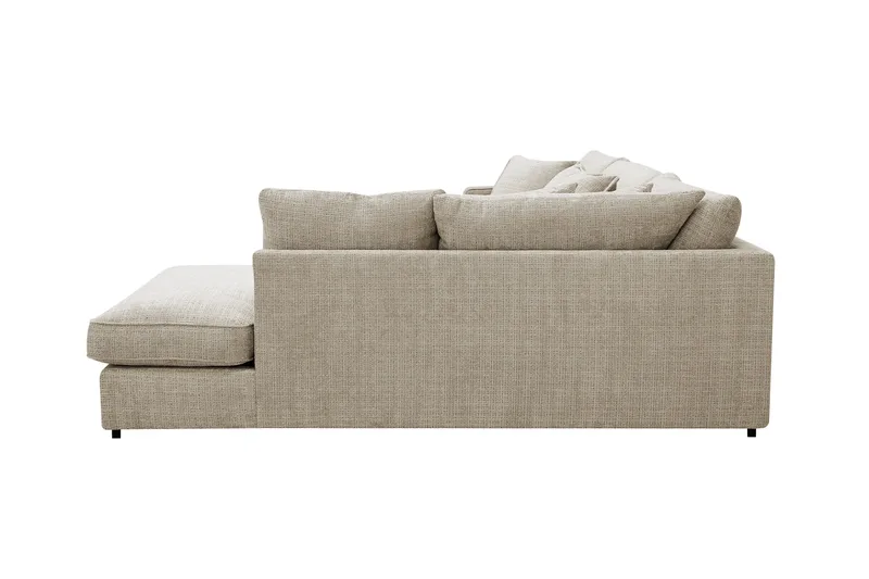 Rossita Lyx 4-sits Extra djup Soffa med Schäslong Höger - Beige Chenille - Möbler - Soffa - Divansoffa & schäslongsoffa - 4 sits soffa med divan