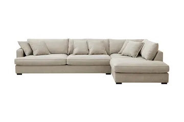 Rossita Lyx 4-sits Extra djup Soffa med Schäslong Höger - Beige Chenille - Möbler - Soffa - Divansoffa & schäslongsoffa - 4 sits soffa med divan