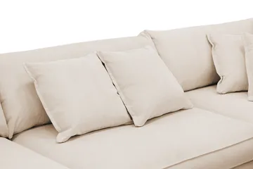 Rossita Lyx 4-sits Extra djup Soffa med Schäslong Höger - Beige Manchester - Möbler - Soffa - Divansoffa & schäslongsoffa - 4 sits soffa med divan