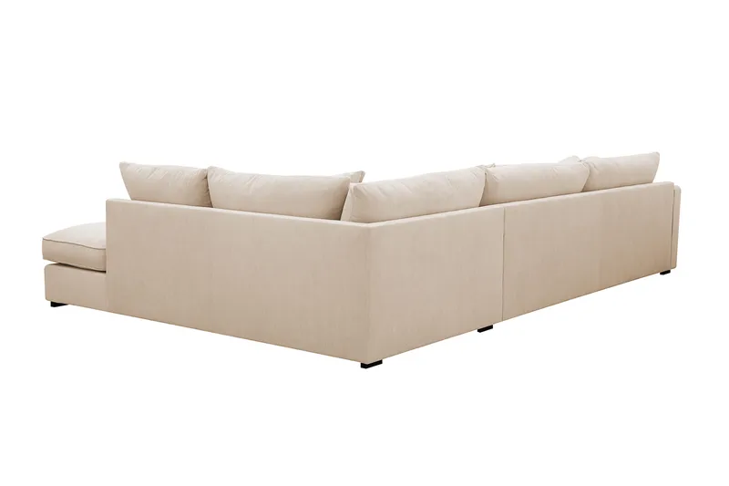 Rossita Lyx 4-sits Extra djup Soffa med Schäslong Höger - Beige Manchester - Möbler - Soffa - Divansoffa & schäslongsoffa - 4 sits soffa med divan