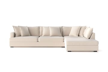 Rossita Lyx 4-sits Extra djup Soffa med Schäslong Höger - Beige Manchester - Möbler - Soffa - Divansoffa & schäslongsoffa - 4 sits soffa med divan