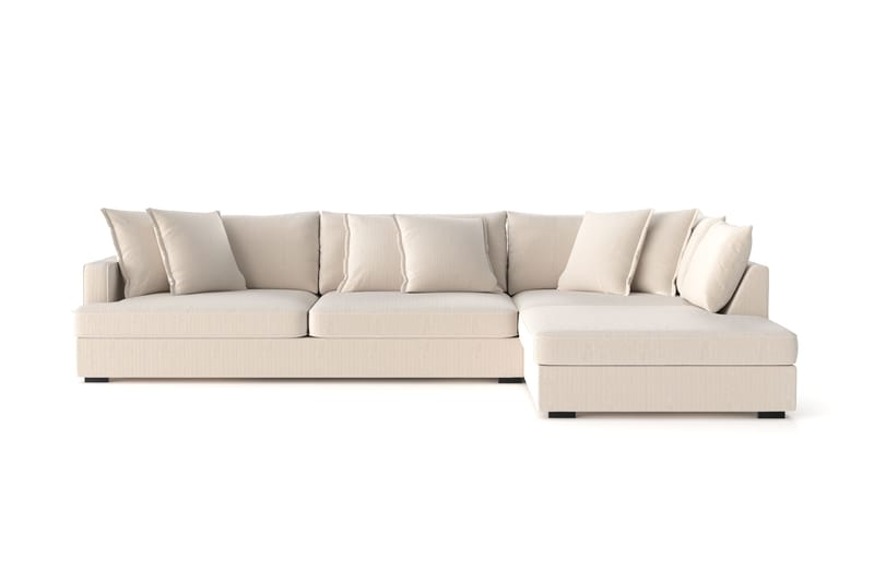 Rossita Lyx 4-sits Extra djup Soffa med Schäslong Höger - Beige Manchester - Möbler - Soffa - Divansoffa & schäslongsoffa - 4 sits soffa med divan