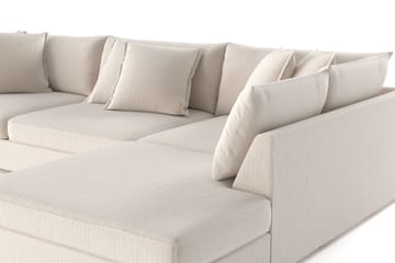 Rossita Lyx 4-sits Extra djup Soffa med Schäslong Höger - Beige Manchester - Möbler - Soffa - Divansoffa & schäslongsoffa - 4 sits soffa med divan
