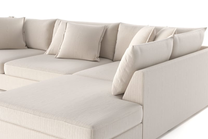 Rossita Lyx 4-sits Extra djup Soffa med Schäslong Höger - Beige Manchester - Möbler - Soffa - Divansoffa & schäslongsoffa - 4 sits soffa med divan