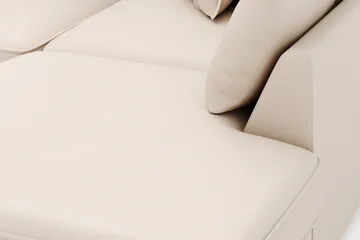 Rossita Lyx 4-sits Extra djup Soffa med Schäslong Höger - Beige Manchester - Möbler - Soffa - Divansoffa & schäslongsoffa - 4 sits soffa med divan