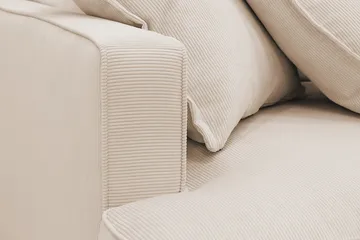 Rossita Lyx 4-sits Extra djup Soffa med Schäslong Höger - Beige Manchester - Möbler - Soffa - Divansoffa & schäslongsoffa - 4 sits soffa med divan