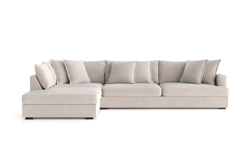 Rossita Lyx 4-sits Extra djup Soffa med Schäslong Höger - Beige Tyg - Möbler - Soffa - Divansoffa & schäslongsoffa - 4 sits soffa med divan