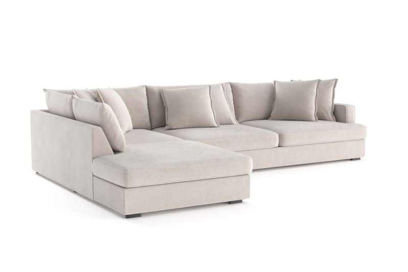 Rossita Lyx 4-sits Extra djup Soffa med Schäslong Höger - Beige Tyg - Möbler - Soffa - Divansoffa & schäslongsoffa - 4 sits soffa med divan