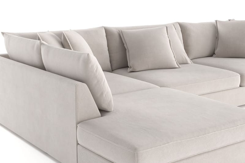 Rossita Lyx 4-sits Extra djup Soffa med Schäslong Höger - Beige Tyg - Möbler - Soffa - Divansoffa & schäslongsoffa - 4 sits soffa med divan