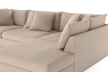 Rossita Lyx 4-sits Extra djup Soffa med Schäslong Höger - Beige Tyg - Möbler - Soffa - Divansoffa & schäslongsoffa - 4 sits soffa med divan