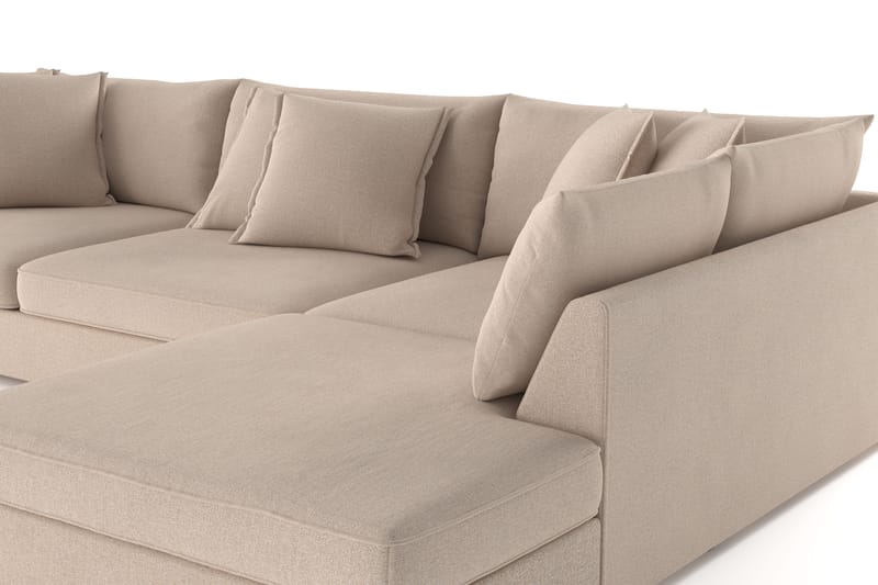Rossita Lyx 4-sits Extra djup Soffa med Schäslong Höger - Beige Tyg - Möbler - Soffa - Divansoffa & schäslongsoffa - 4 sits soffa med divan