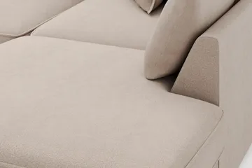 Rossita Lyx 4-sits Extra djup Soffa med Schäslong Höger - Beige Tyg - Möbler - Soffa - Divansoffa & schäslongsoffa - 4 sits soffa med divan