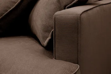 Rossita Lyx 4-sits Extra djup Soffa med Schäslong Höger - Brun Manchester - Möbler - Soffa - Divansoffa & schäslongsoffa - 4 sits soffa med divan