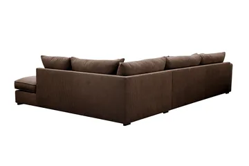 Rossita Lyx 4-sits Extra djup Soffa med Schäslong Höger - Brun Manchester - Möbler - Soffa - Divansoffa & schäslongsoffa - 4 sits soffa med divan
