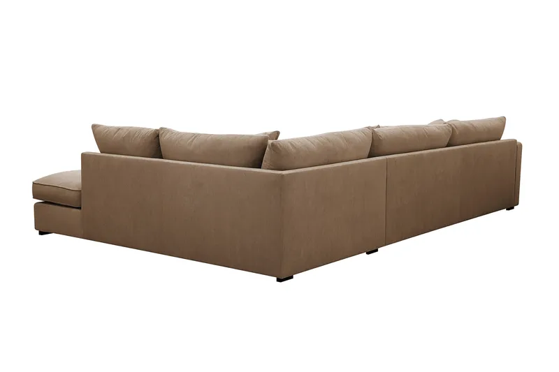Rossita Lyx 4-sits Extra djup Soffa med Schäslong Höger - Brun Manchester - Möbler - Soffa - Divansoffa & schäslongsoffa - 4 sits soffa med divan