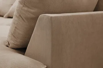 Rossita Lyx 4-sits Extra djup Soffa med Schäslong Höger - Brun Manchester - Möbler - Soffa - Divansoffa & schäslongsoffa - 4 sits soffa med divan