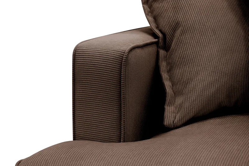 Rossita Lyx 4-sits Extra djup Soffa med Schäslong Höger - Brun Manchester - Möbler - Soffa - Divansoffa & schäslongsoffa - 4 sits soffa med divan