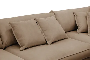 Rossita Lyx 4-sits Extra djup Soffa med Schäslong Höger - Brun Manchester - Möbler - Soffa - Divansoffa & schäslongsoffa - 4 sits soffa med divan