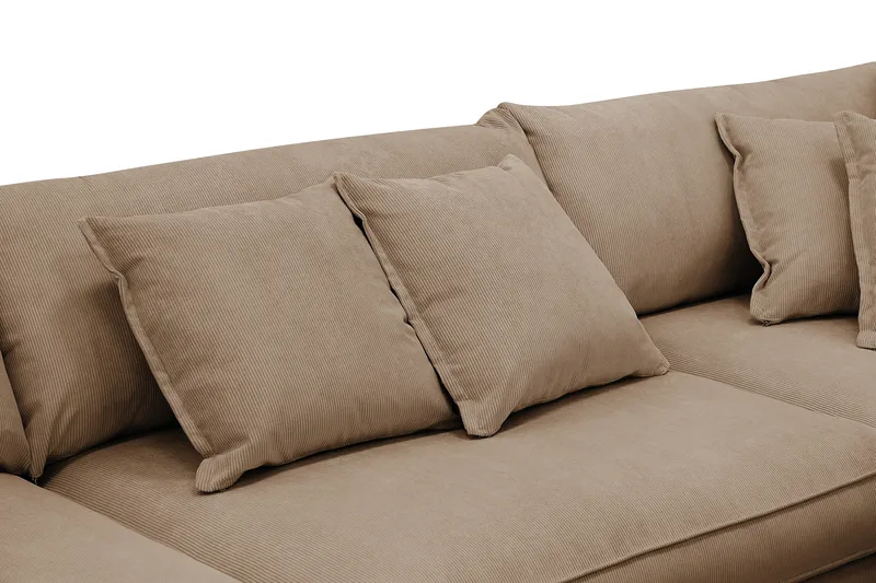 Rossita Lyx 4-sits Extra djup Soffa med Schäslong Höger - Brun Manchester - Möbler - Soffa - Divansoffa & schäslongsoffa - 4 sits soffa med divan