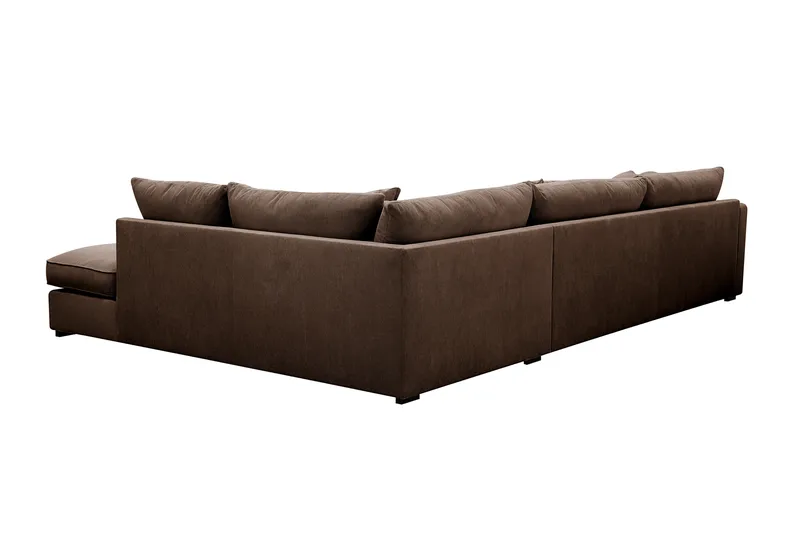 Rossita Lyx 4-sits Extra djup Soffa med Schäslong Höger - Brun Manchester - Möbler - Soffa - Divansoffa & schäslongsoffa - 4 sits soffa med divan