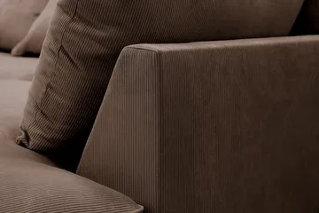 Rossita Lyx 4-sits Extra djup Soffa med Schäslong Höger - Brun Manchester - Möbler - Soffa - Divansoffa & schäslongsoffa - 4 sits soffa med divan