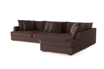Rossita Lyx 4-sits Extra djup Soffa med Schäslong Höger - Brun Manchester - Möbler - Soffa - Divansoffa & schäslongsoffa - 4 sits soffa med divan