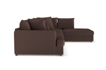 Rossita Lyx 4-sits Extra djup Soffa med Schäslong Höger - Brun Manchester - Möbler - Soffa - Divansoffa & schäslongsoffa - 4 sits soffa med divan