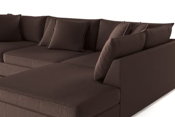 Rossita Lyx 4-sits Extra djup Soffa med Schäslong Höger - Brun Manchester - Möbler - Soffa - Divansoffa & schäslongsoffa - 4 sits soffa med divan