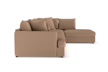 Rossita Lyx 4-sits Extra djup Soffa med Schäslong Höger - Brun Manchester - Möbler - Soffa - Divansoffa & schäslongsoffa - 4 sits soffa med divan