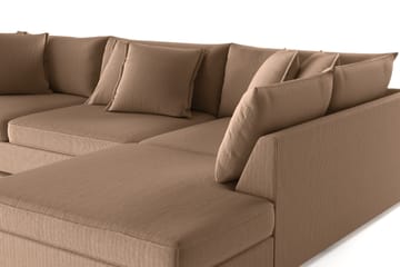 Rossita Lyx 4-sits Extra djup Soffa med Schäslong Höger - Brun Manchester - Möbler - Soffa - Divansoffa & schäslongsoffa - 4 sits soffa med divan