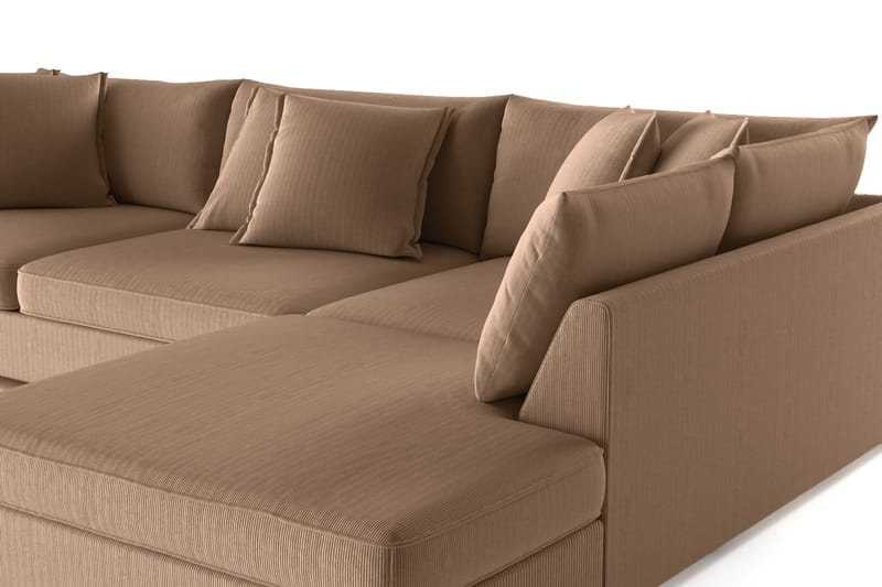 Rossita Lyx 4-sits Extra djup Soffa med Schäslong Höger - Brun Manchester - Möbler - Soffa - Divansoffa & schäslongsoffa - 4 sits soffa med divan