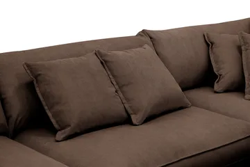 Rossita Lyx 4-sits Extra djup Soffa med Schäslong Höger - Brun Manchester - Möbler - Soffa - Divansoffa & schäslongsoffa - 4 sits soffa med divan