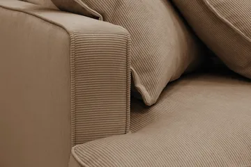 Rossita Lyx 4-sits Extra djup Soffa med Schäslong Höger - Brun Manchester - Möbler - Soffa - Divansoffa & schäslongsoffa - 4 sits soffa med divan