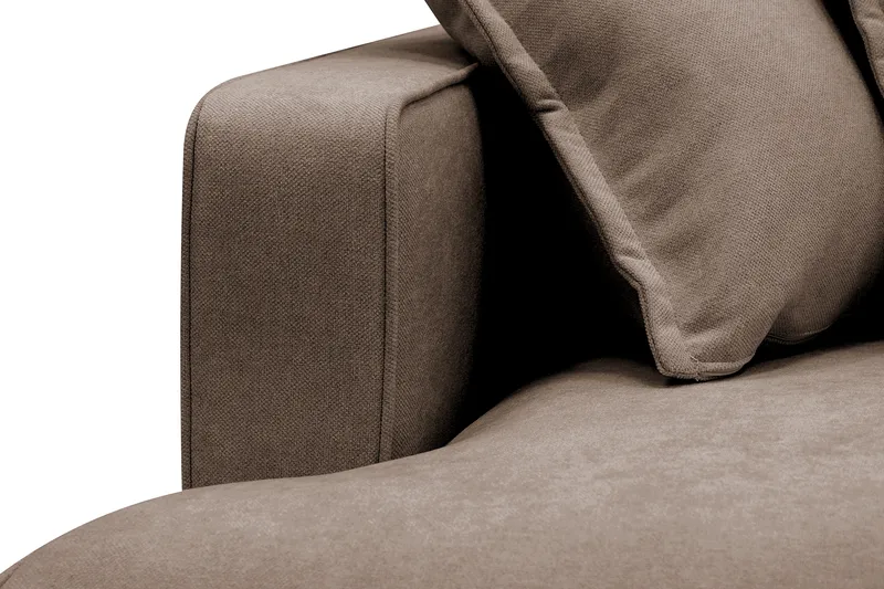 Rossita Lyx 4-sits Extra djup Soffa med Schäslong Höger - Brun Tyg - Möbler - Soffa - Divansoffa & schäslongsoffa - 4 sits soffa med divan