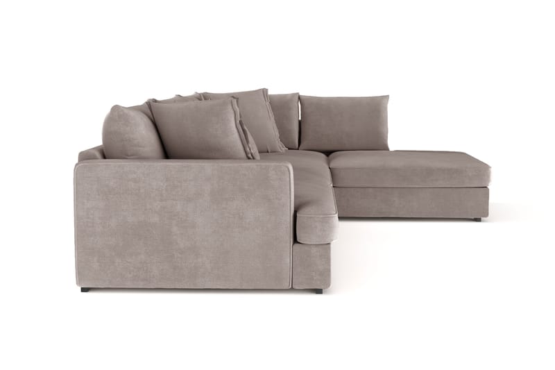 Rossita Lyx 4-sits Extra djup Soffa med Schäslong Höger - Brun Tyg - Möbler - Soffa - Divansoffa & schäslongsoffa - 4 sits soffa med divan