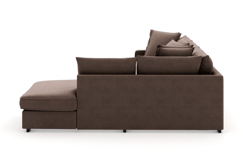 Rossita Lyx 4-sits Extra djup Soffa med Schäslong Höger - Brun Tyg - Möbler - Soffa - Divansoffa & schäslongsoffa - 4 sits soffa med divan