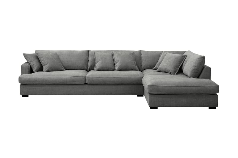 Rossita Lyx 4-sits Extra djup Soffa med Schäslong Höger - Grå Chenille - Möbler - Soffa - Divansoffa & schäslongsoffa - 4 sits soffa med divan