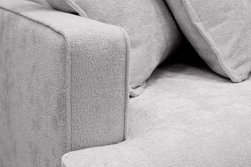 Rossita Lyx 4-sits Extra djup Soffa med Schäslong Höger - Grå Chenille - Möbler - Soffa - Divansoffa & schäslongsoffa - 4 sits soffa med divan