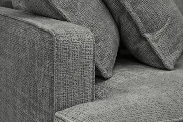 Rossita Lyx 4-sits Extra djup Soffa med Schäslong Höger - Grå Chenille - Möbler - Soffa - Divansoffa & schäslongsoffa - 4 sits soffa med divan