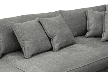 Rossita Lyx 4-sits Extra djup Soffa med Schäslong Höger - Grå Chenille - Möbler - Soffa - Divansoffa & schäslongsoffa - 4 sits soffa med divan